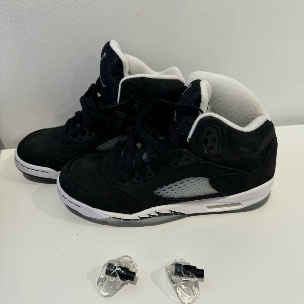 Air Jordan Retro 5 GS Oreo 5Y Moonlight Black/White nike boys - Picture 3 of 7